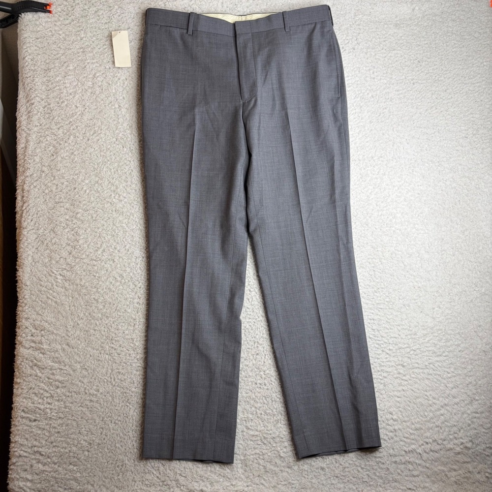 NEW Vintage Polo Ralph Lauren pleated 2 Gray Wool Dress Pants 35x30 NWT